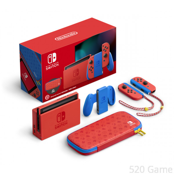 NS Nintendo Switch (瑪利奧亮麗紅x亮麗藍特別版遊戲主機)